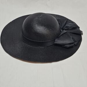 Vintage NOS NWT Arlin Sunhat Wide Brim Womens Kmart Black